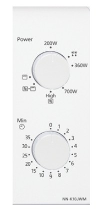Panasonic NNK10JWMEPG, microondas con grill, 800w, 20l, 5 niveles de potencia, blanco