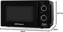Orbegozo MI2117, microondas, 700w, 20l, 6 niveles de potencia, negro
