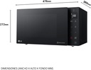 LG MH6535GIB, microondas con grill, 1000w, 25l, SmartInverter, negro