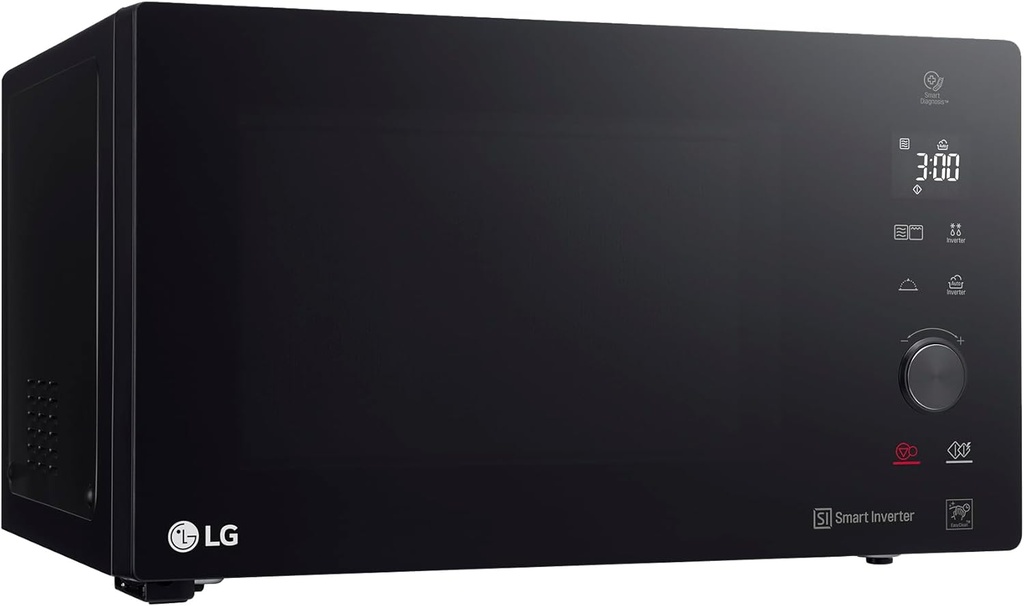LG Mh7265Dps, microondas con grill, 1200w, 32l, Smart Inverter, negro