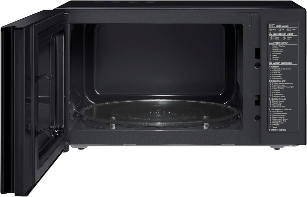 LG Mh7265Dps, microondas con grill, 1200w, 32l, Smart Inverter, negro