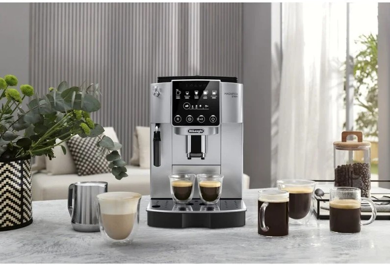 DeLonghi ECAM220.30.SB, cafetera superautomática, Magnifica S, 15 bar, 5 recetas, plata