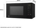 LG MH6042D, microondas con grill, 700w, 20l, 5 niveles, negro