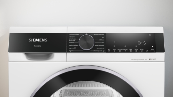 Siemens WQ45G2D1ES, secadora con bomba de calor, 9kg, blanco iQ500, clase A+++