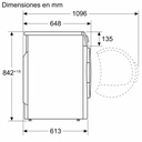 Siemens WQ45G2D1ES, secadora con bomba de calor, 9kg, blanco iQ500, clase A+++