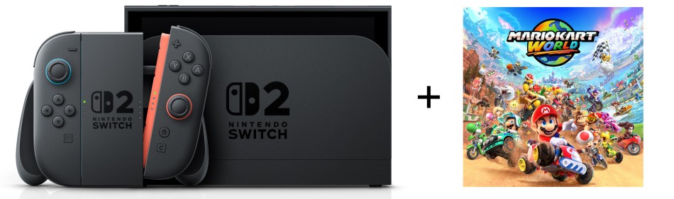 Nintendo Switch 2 + Mario Kart World, videoconsola, Full HD, HDR, 120 Hz, 256gb, Magnetic Joy-Con 2