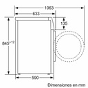 Siemens WM12N265ES, lavadora de carga frontal, libre instalación, 8 kg, 1200 rpm, smartFinish, blanca iQ300, clase A