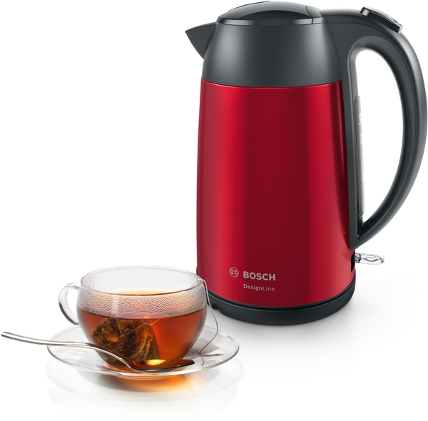 Bosch TWK3P424, hervidor DesignLine, 1,7l, 2400w, rojo