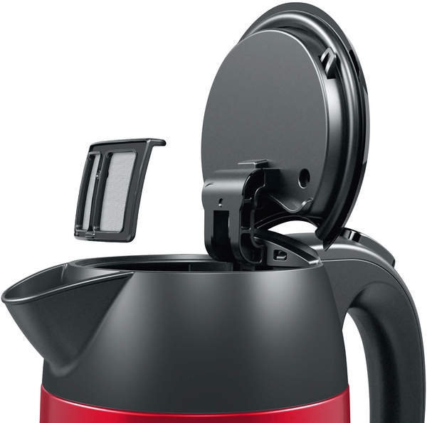 Bosch TWK3P424, hervidor DesignLine, 1,7l, 2400w, rojo