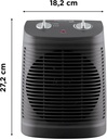 Rowenta So2320F2, calefactor, bajo consumo de 2400W, Silence 44 dBA, modo Eco, ventilador aire frío, gris