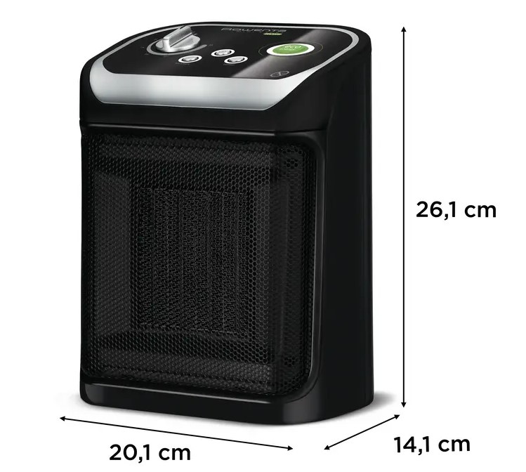 Rowenta SO9266F0, Eco Safe, Calefactor Cerámico, 2000W, Negro