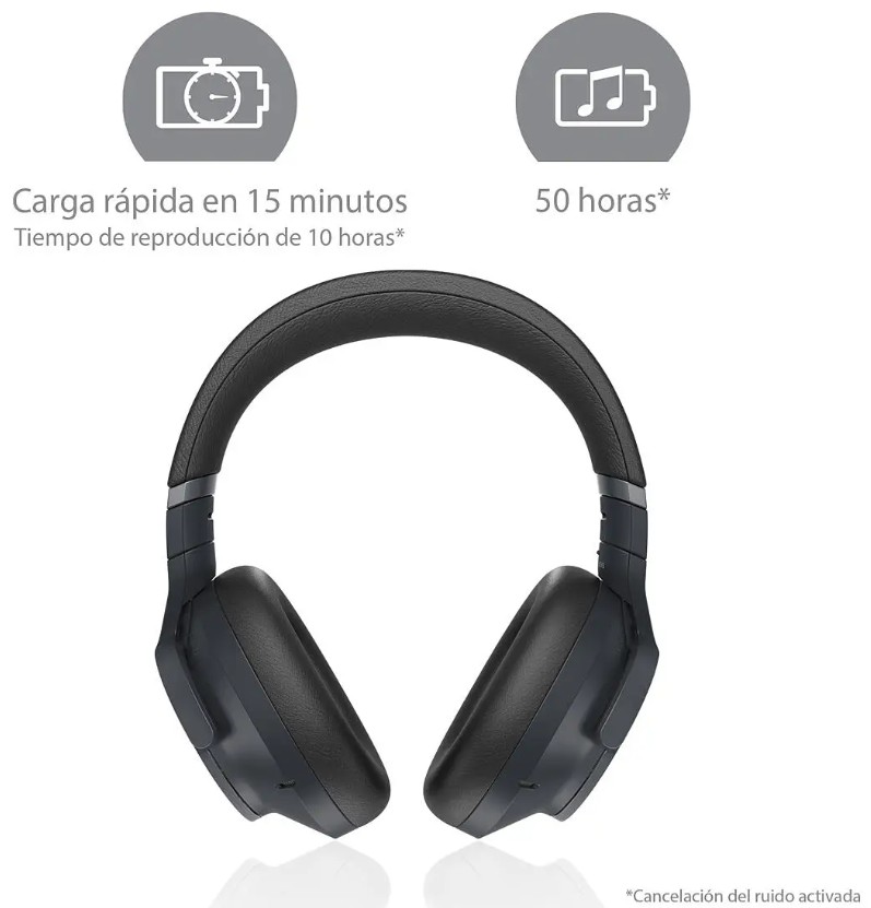 Technics EAH-A800, auriculares inalámbricos, cancelación de ruido y micrófono, autonomía 50h