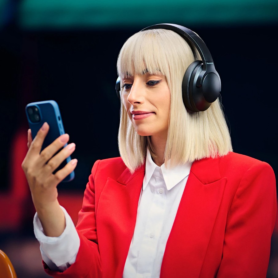 Panasonic RB-HX330B, auriculares inalámbricos, Bluetooth, cancelación de ruido, autonomía 55h, negro