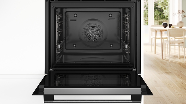 Bosch HBG578ES3, horno pirolítico, 60x60cm, AirFry, 3D Hotair, serie 6, inox, clase A+