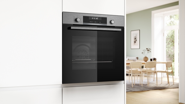 Bosch HBG578ES3, horno pirolítico, 60x60cm, AirFry, 3D Hotair, serie 6, inox, clase A+