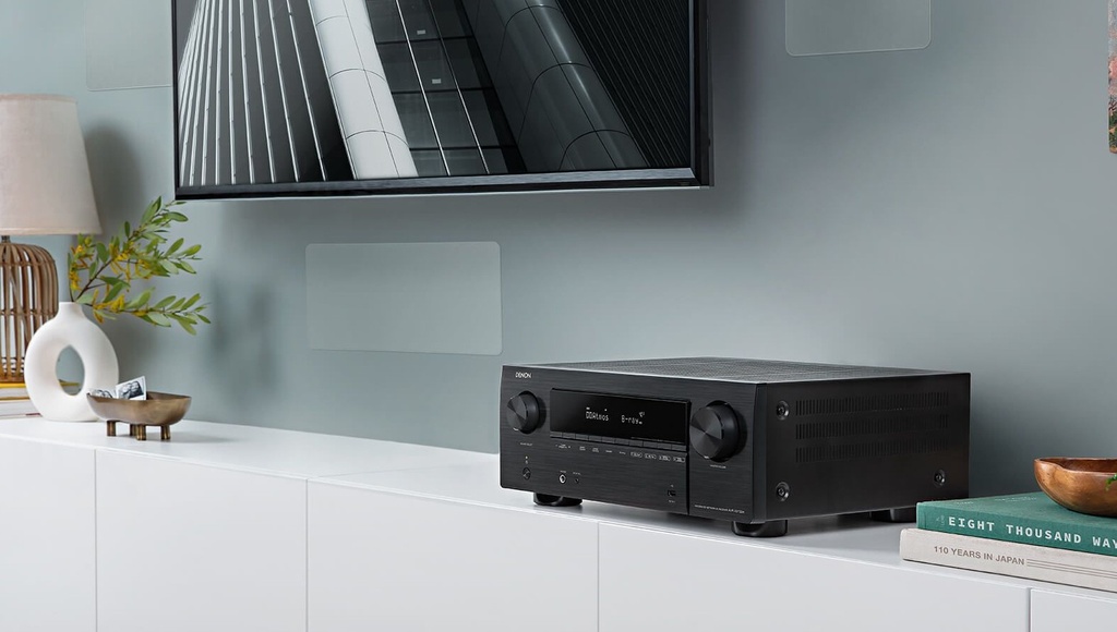 Denon AVC-X3700H, receptor AV integrado en red, 180W, 9 canales, audio 3D, Dolby Atmos, DTS:X, negro