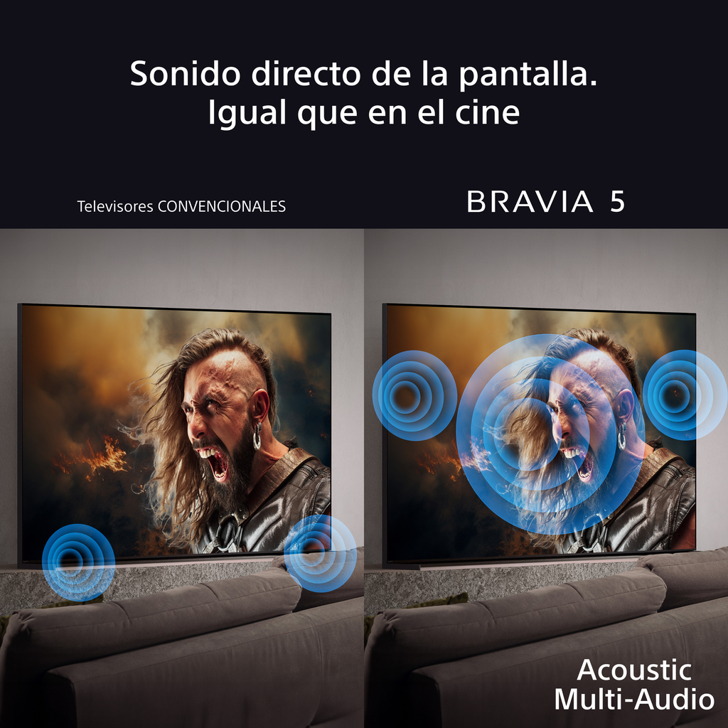 Sony K75XR5, Bravia 5, Mini LED, 75", 4K Ultra HD, HDR, Triluminos, Google TV