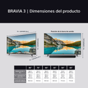 Sony K50S3, Bravia 3, LED, 50", 4K Ultra HD, Triluminos, Google TV