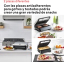 Braun SM5006, Sandwichera gofrera SnackMaker 5 , 800 W, 2 tipos de placas, plata