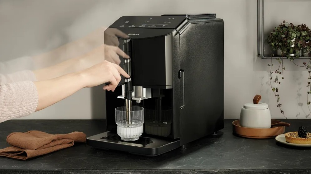 Siemens TF301E09, cafetera superautomática, EQ300, negro, depósito de agua extraíble