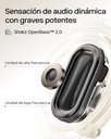 Auriculares conducción aérea, Shokz OpenFit, Tecnología Open-Ear, Graves potentes, Llamadas nítidas, Batería hasta 28h de uso