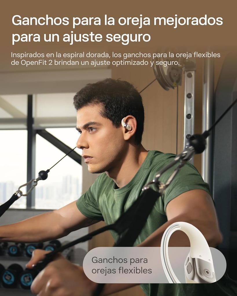Auriculares conducción aérea, Shokz OpenFit, Tecnología Open-Ear, Graves potentes, Llamadas nítidas, Batería hasta 28h de uso