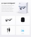Auriculares Conducción Ósea, Shokz OpenSwim Pro, Bluetooh + Almacenamiento interno 32Gb, Especifico para nadar, Diseño Open-Ear, Llamadas nítidas, Hasta 9 horas de batería