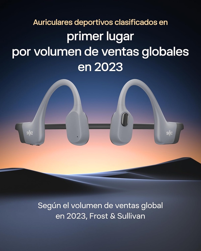 Auriculares Conducción Ósea, Shokz OpenSwim Pro, Bluetooh + Almacenamiento interno 32Gb, Especifico para nadar, Diseño Open-Ear, Llamadas nítidas, Hasta 9 horas de batería