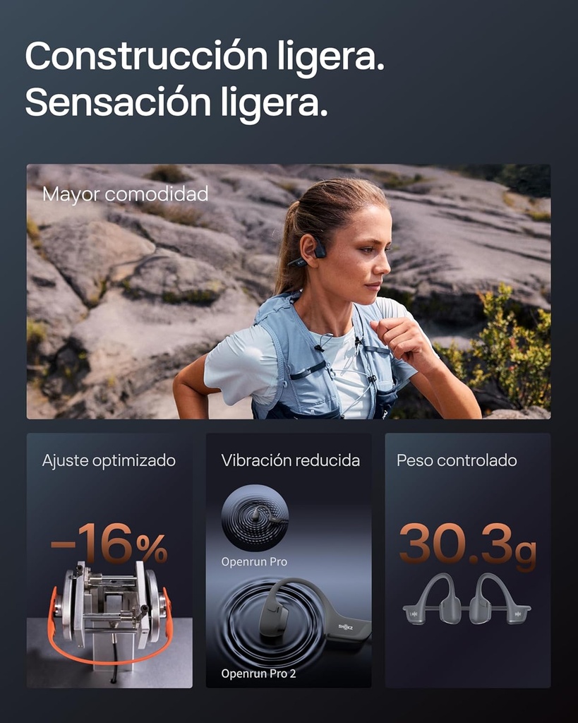 Auriculares conducción ósea, Shokz OpenRun Pro 2,