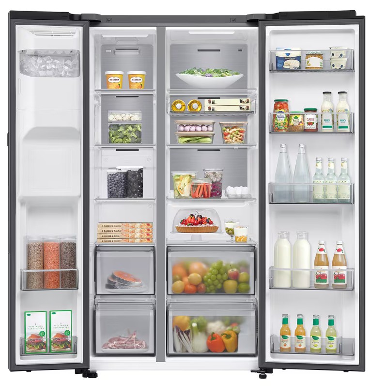 Samsung RS90F64EETEF, frigorífico americano, 178x81cm, dispensador de agua y hielo, inox, clase E