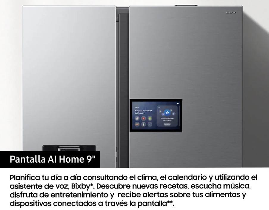 Samsung RS90F64EETEF, frigorífico americano, 178x81cm, dispensador de agua y hielo, inox, clase E
