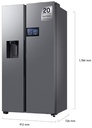 Samsung RS90F64EETEF, frigorífico americano, 178x81cm, dispensador de agua y hielo, inox, clase E