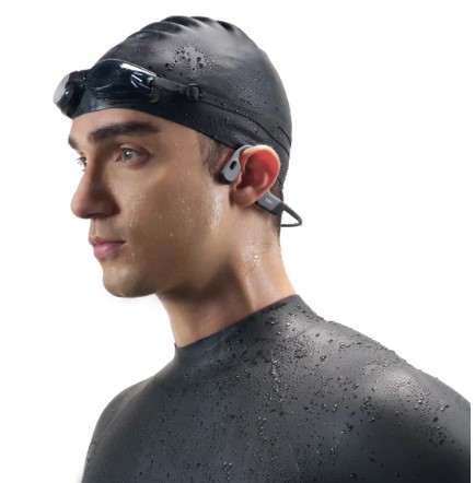 Auriculares Conducción Ósea, Shokz OpenSwim Pro, Bluetooh + Almacenamiento interno 32Gb, Especifico para nadar, Diseño Open-Ear, Llamadas nítidas, Hasta 9 horas de batería