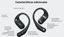 Auriculares conducción aérea, Shokz OpenFit, Tecnología Open-Ear, Graves potentes, Llamadas nítidas, Batería hasta 28h de uso