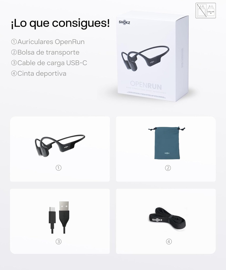 Auriculares conducción ósea, Shokz OpenRun,