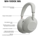 Sony WH-1000XM6, auriculares inalámbricos con Noise Cancelling, autonomía 30h,