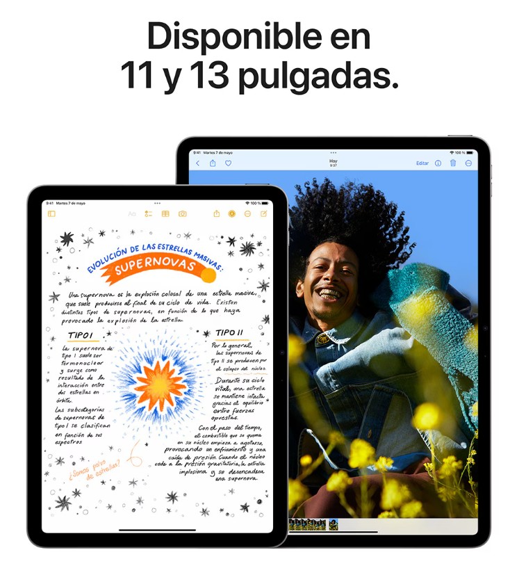 Apple iPad Air, 2024, 11", Chip M2, 256GB, Wi-Fi, pantalla Liquid Retina, color gris espacial