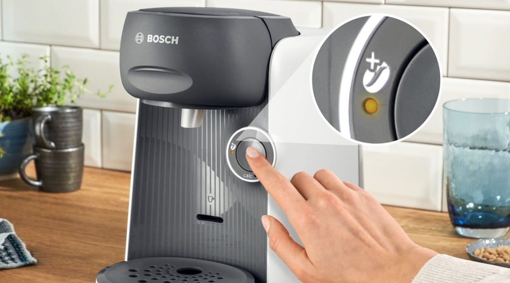 Bosch TAS16B4, cafetera, Tassimo Intellibrew, más de 40 bebidas, sistema Single-Serve, blanco y gris