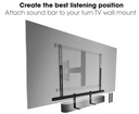 Vogel's SOUND 3550, soporte fijo, para barra de sonido, negro