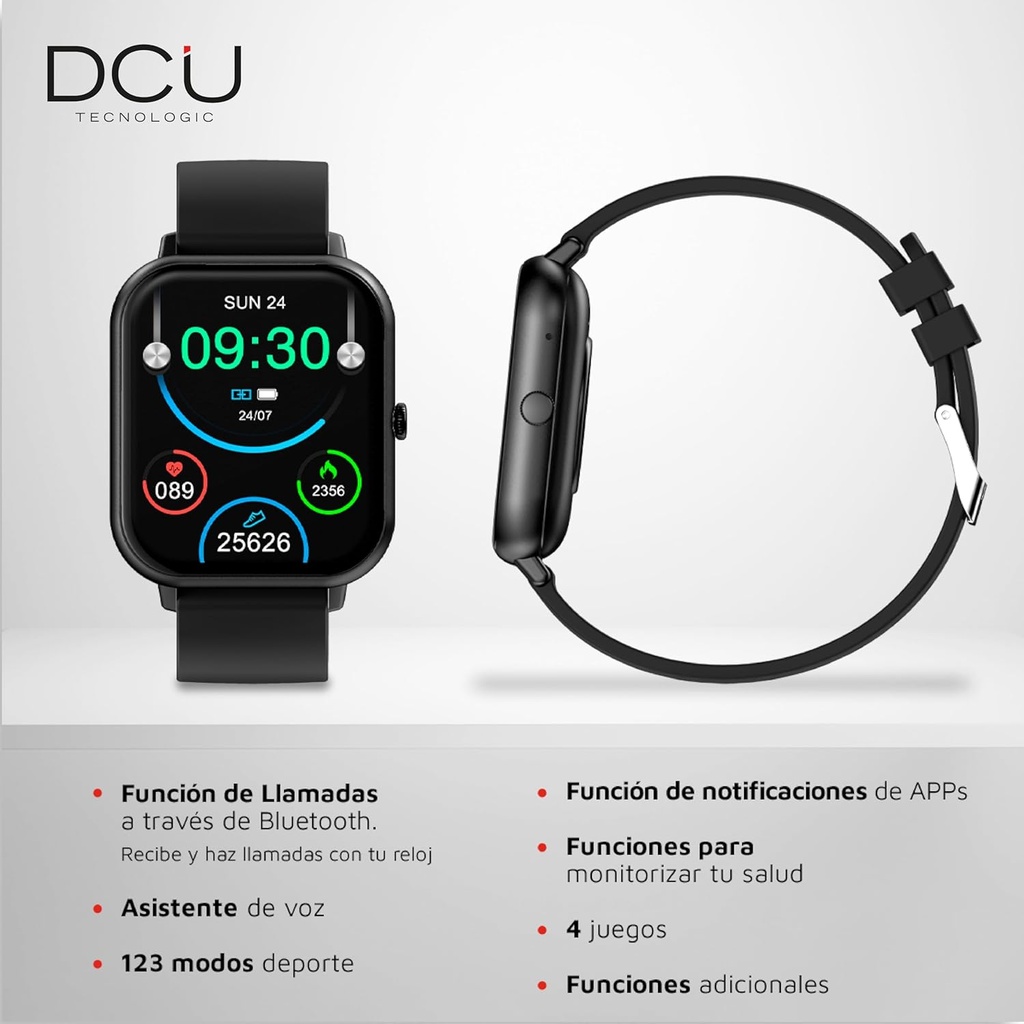 Smartwatch Curved Glass PRO Negro