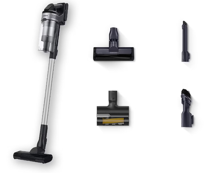 Samsung VS15A60AGR5, aspirador sin cable, Jet 65 Pet, cepillo para mascotas, plata