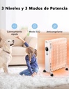 Midea NY2311-20M, radiador de 11 elementos, 2300w, termostato regulable, blanco