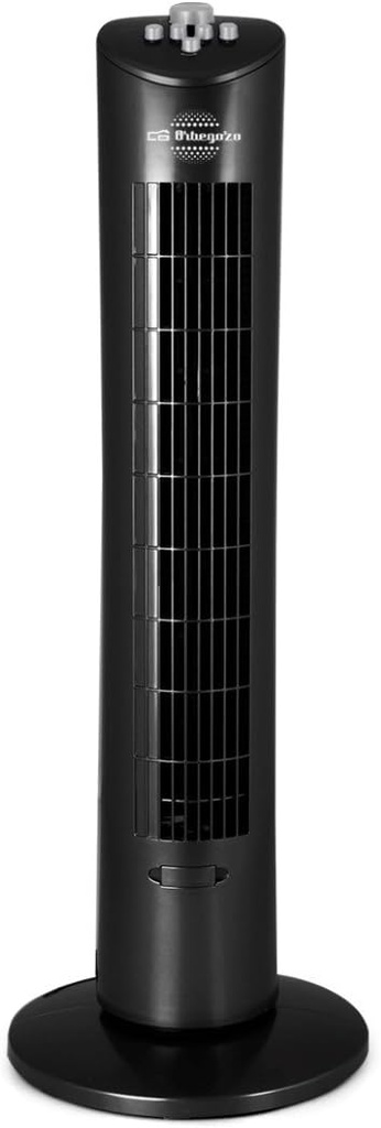 Orbegozo TW0800, torre de ventilación, 60W, 3 velocidades, negro