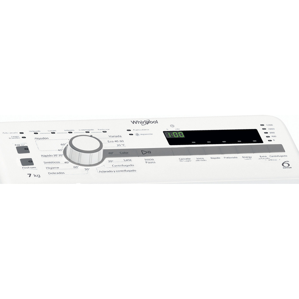 Whirlpool TDLR 7220SS SP, lavadora de carga superior, 1200rpm, 7kg, FreshCare, blanco, clase E
