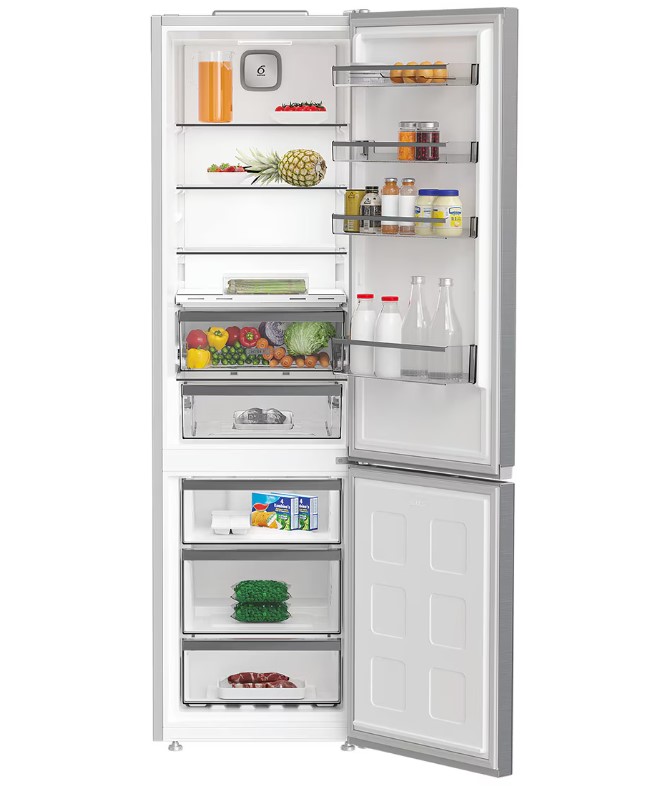 Whirlpool WHK 26404 XP7E, frigorífico combi, Dual No Frost, 249l, 203.5x59.7, color inox, clase B