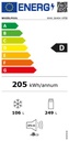 Whirlpool WHK 26404 XP7E, frigorífico combi, Dual No Frost, 249l, 203.5x59.7, color inox, clase B