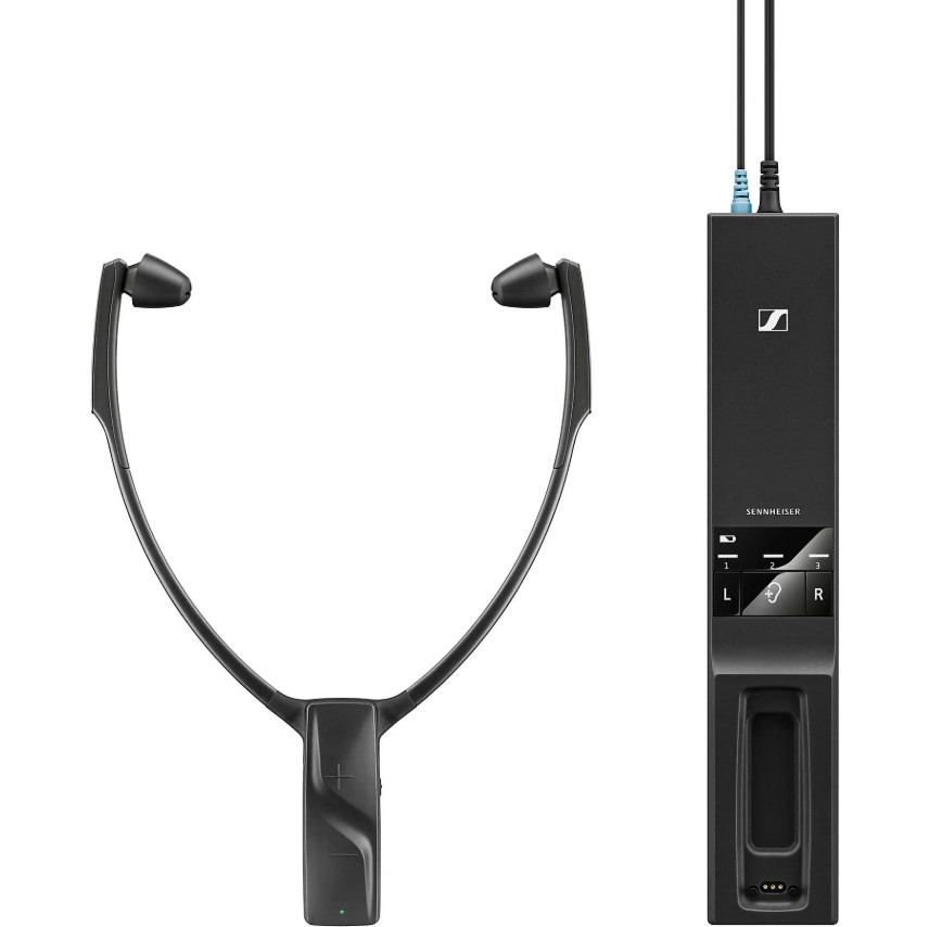 Sennheiser RS5200, auriculares para TV , Claridad de diagolo, totalmente digital con entrada Optica, Hasta 12 horas de batería, encendido y apagado auto, control sencillo de volumen