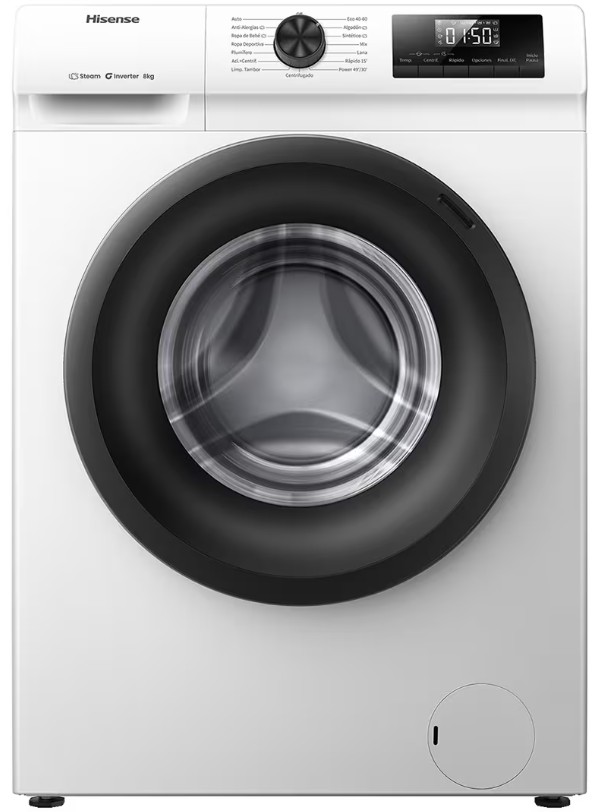 Hisense WF1Q8041BW, lavadora de carga frontal, 1400rpm, 8kg, blanca, clase A -20%