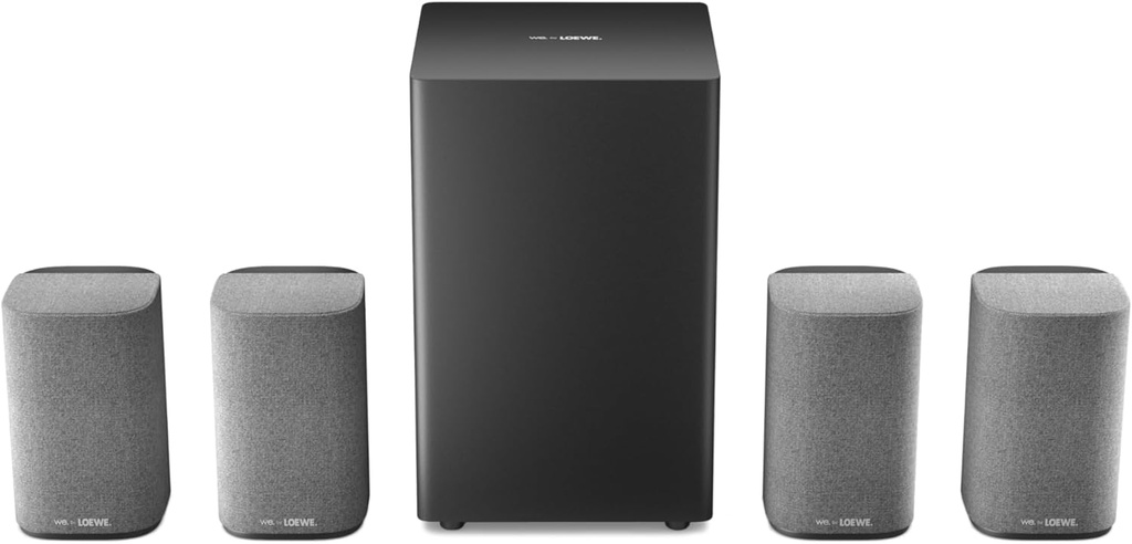 Sistema de sonido Loewe WE. BOOST, Calidad cinematografica 4.1.2, Potencia musical 720W, Sistema de altavoces inalámbrico con Dolby ATMOS