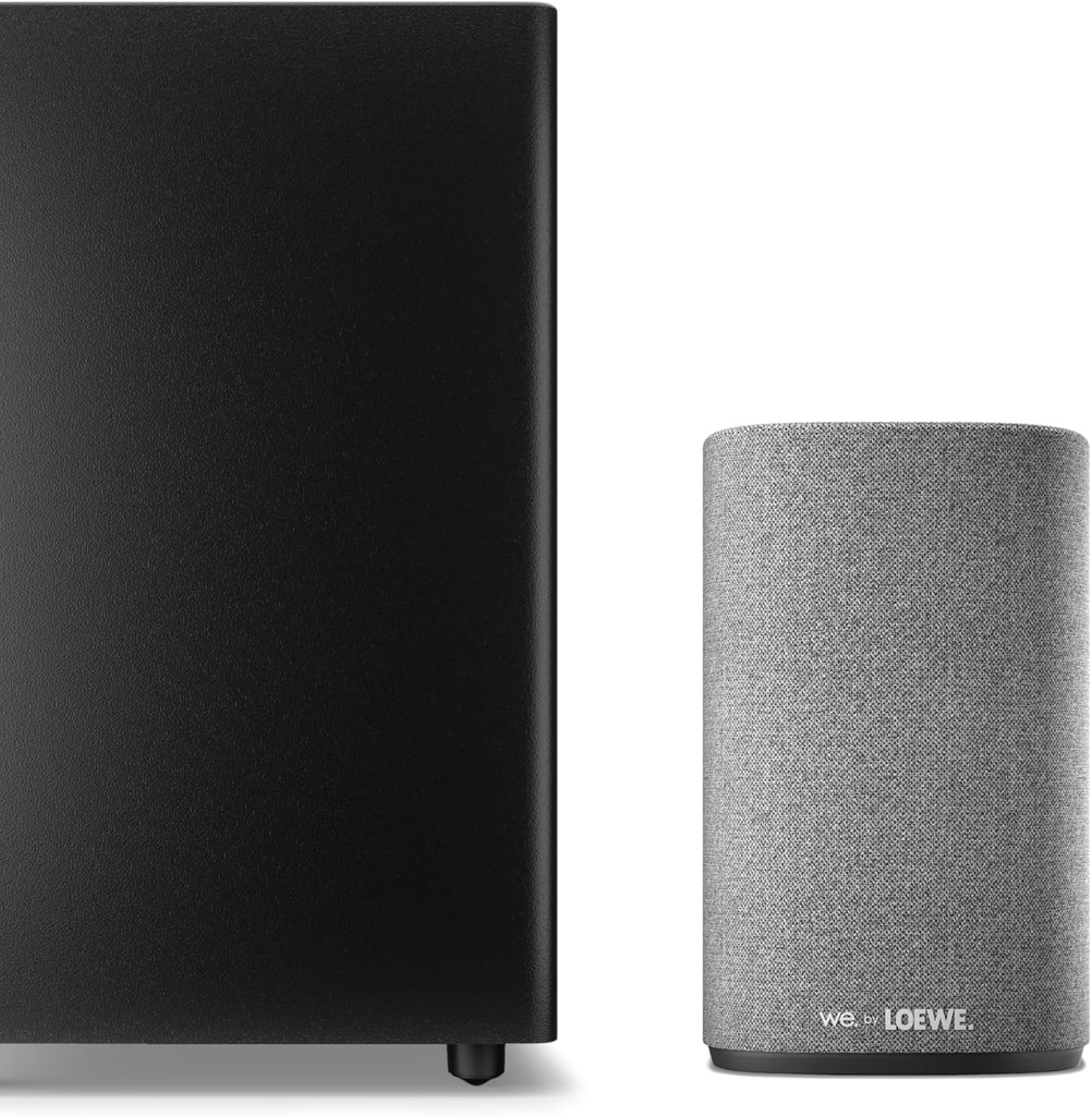 Sistema de sonido Loewe WE. BOOST, Calidad cinematografica 4.1.2, Potencia musical 720W, Sistema de altavoces inalámbrico con Dolby ATMOS